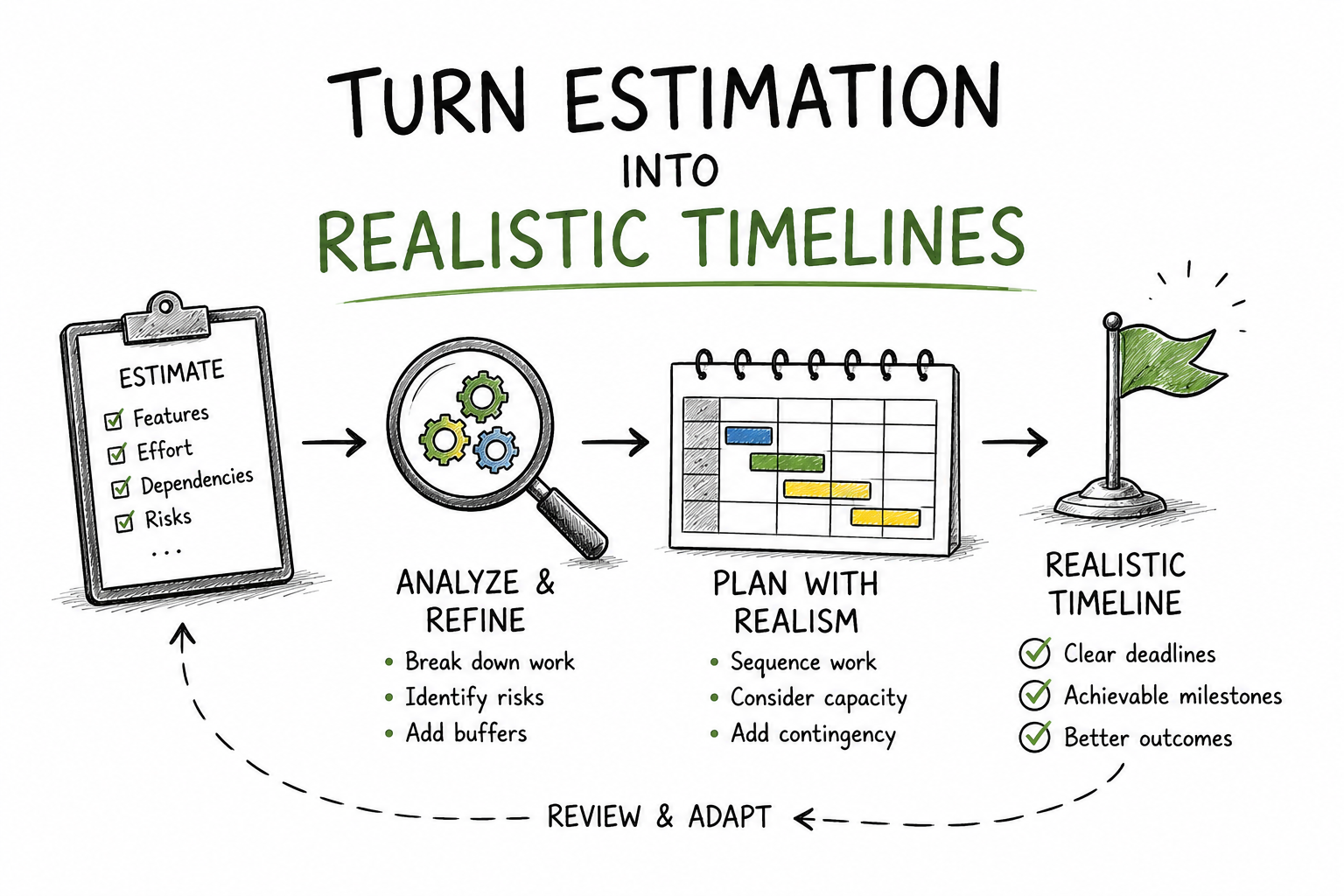 How to Turn Estimates into a Realistic Project&nbsp;Timeline